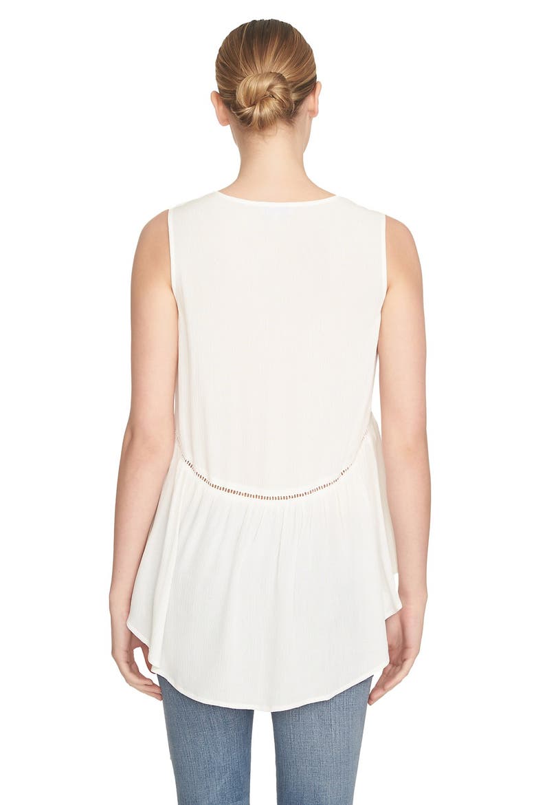 High/Low Crepe Top, Alternate, color, CLOUD