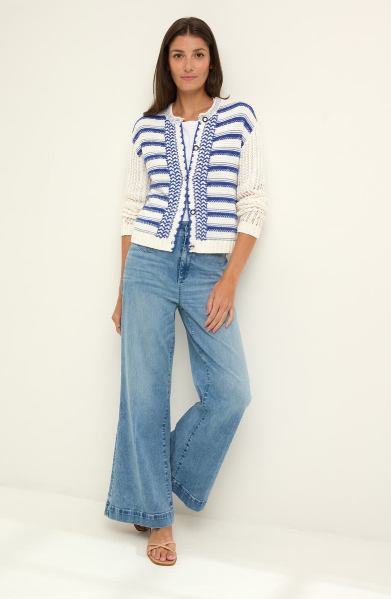 NIC+ZOE Painted Porcelain Cardigan, Alternate, color, Blue Multi