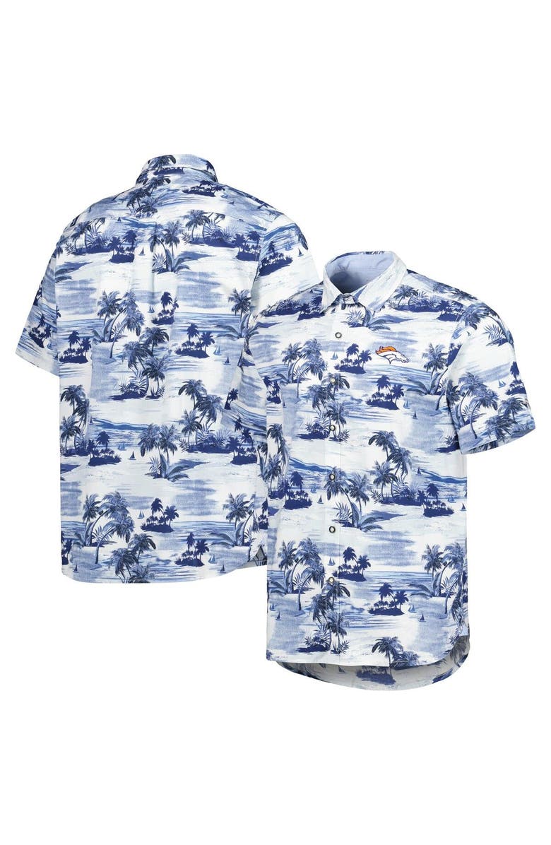 Tommy Bahama Men's Tommy Bahama Navy Denver Broncos Sport Tropical Horizons Button-Up Shirt, Alternate, color, 