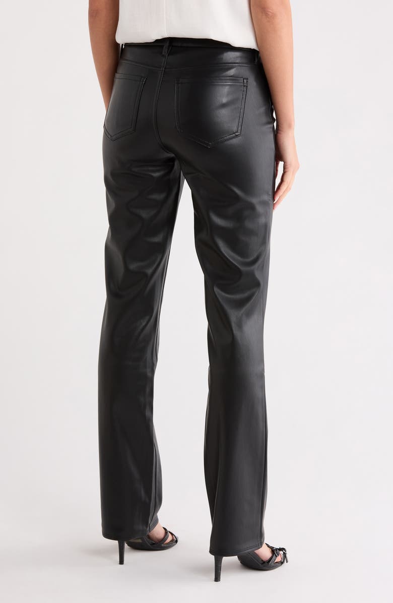 NYDJ Sculpt-Her<sup>™</sup> Marilyn Straight Leg Faux Leather Pants, Alternate, color, Black