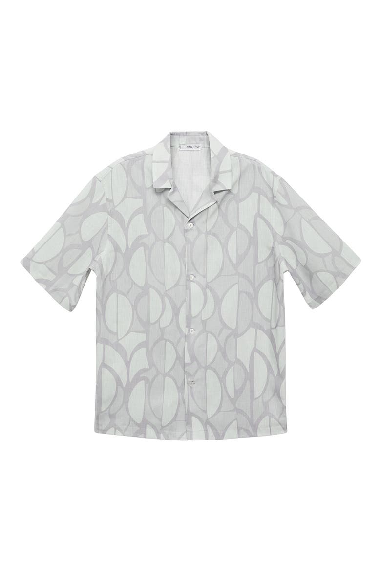Geo Print Camp Shirt, Alternate, color, SKY BLUE