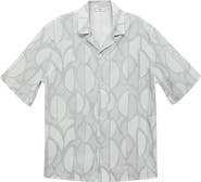 MANGO Geo Print Camp Shirt