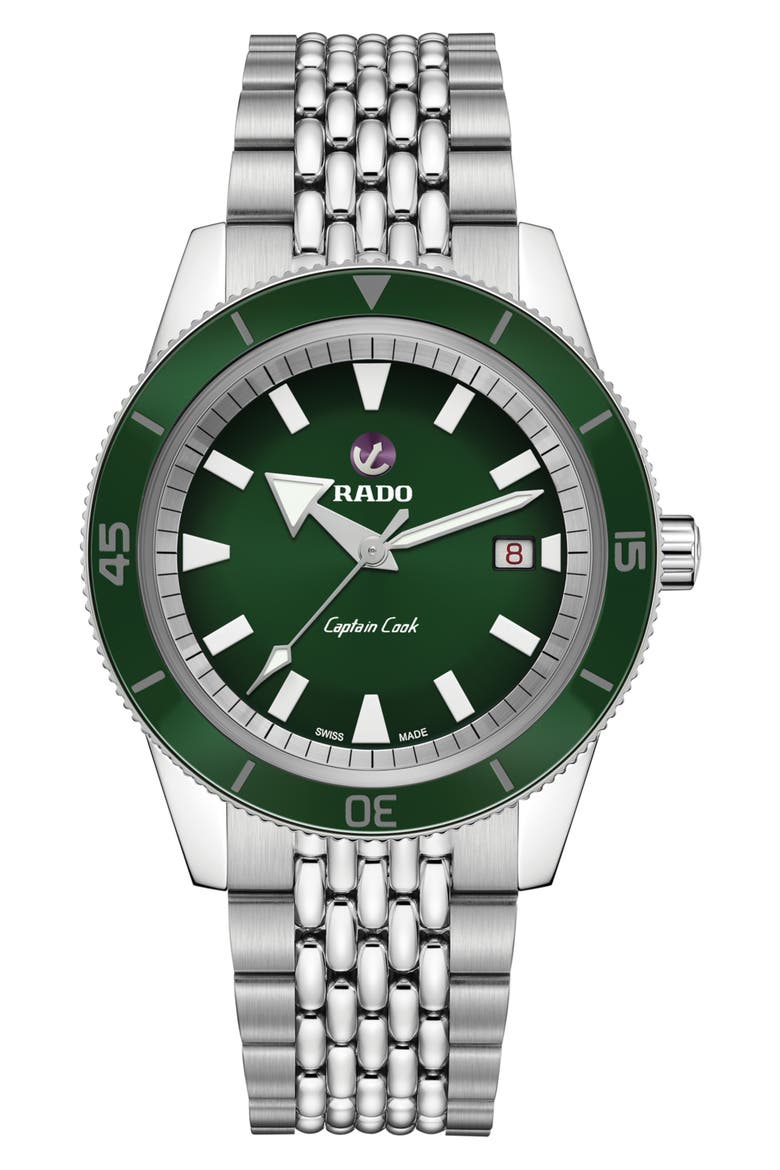 Captain Cook Bracelet Watch, 43 mm, Main, color, STAINLESS STEEL