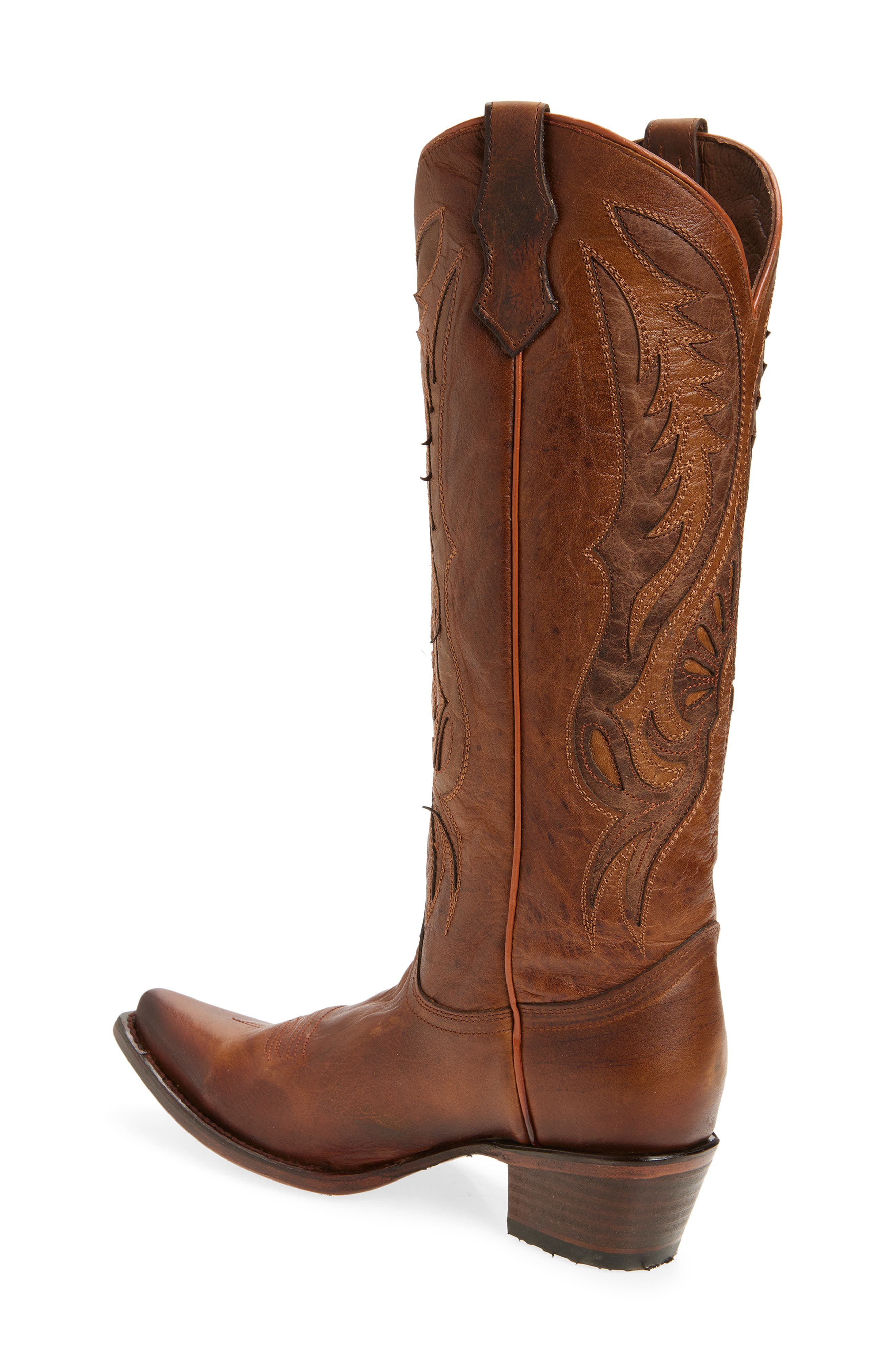 CIRCLE G Embroidered Knee High Western Boot, Alternate, color, Bronze
