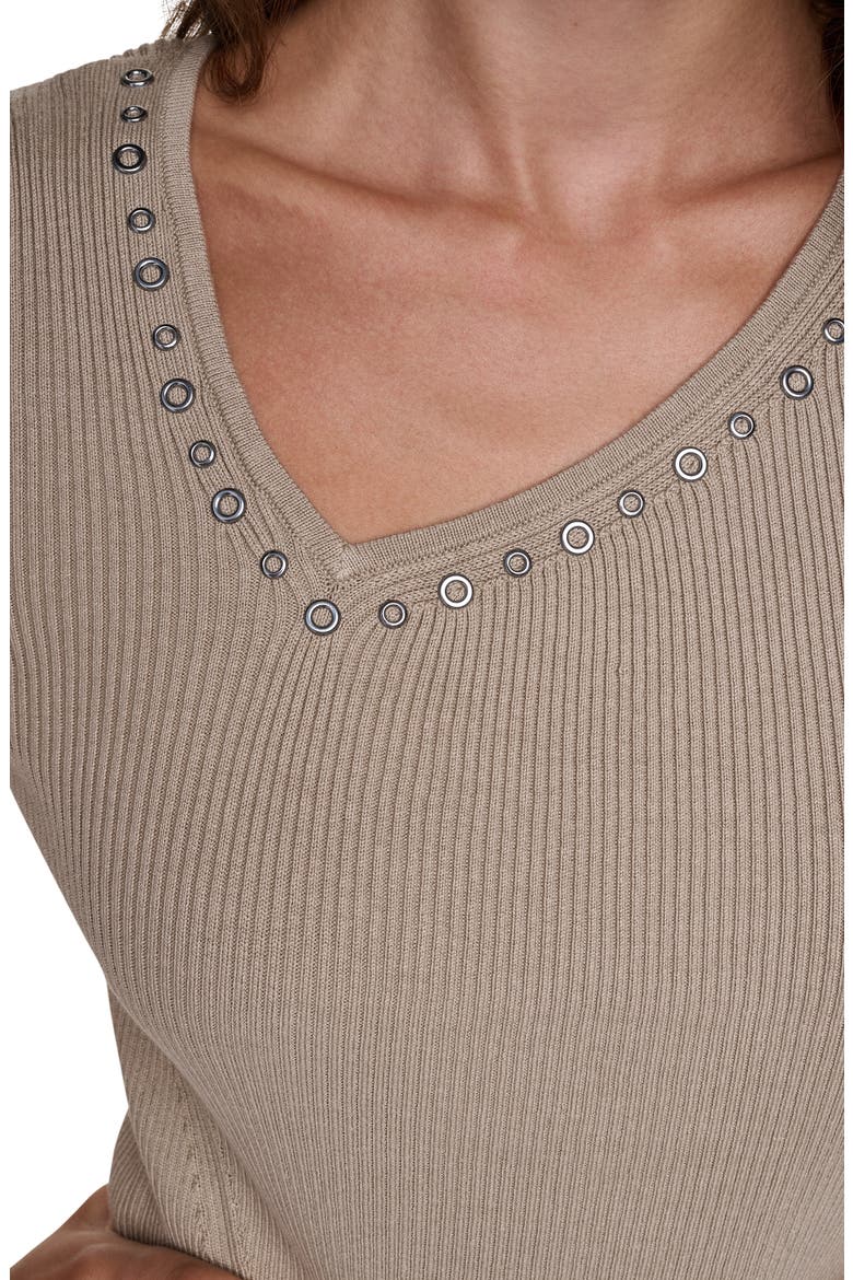 Grommet Rib Sweater, Alternate, color, PUTTY