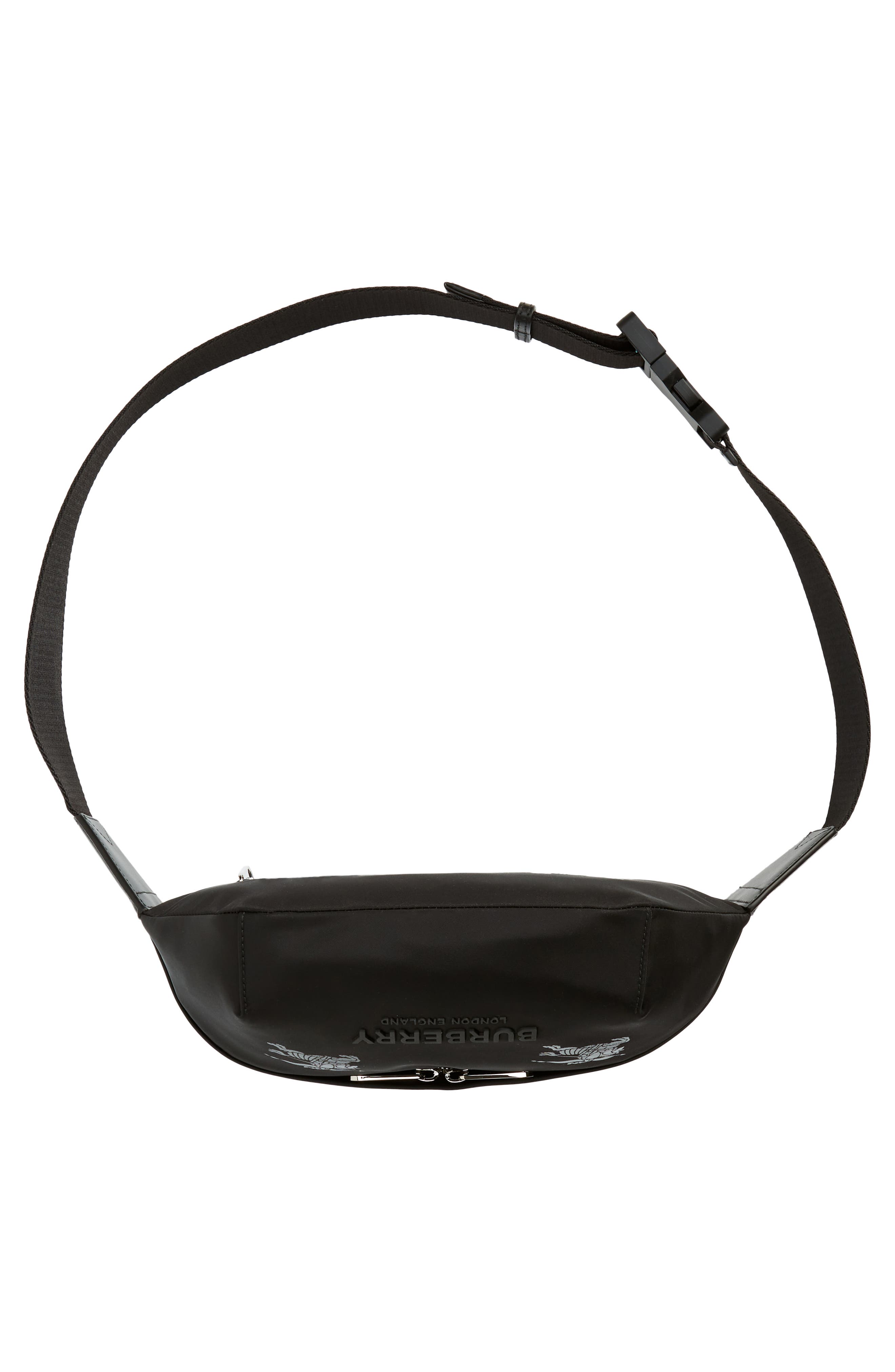 Burberry Sonny Equestrian Knight Nylon Belt Bag, Alternate, color, 