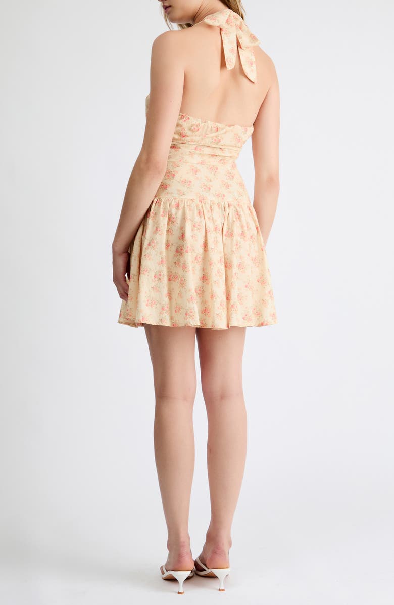 Extro & Vert Alice Halter Minidress, Alternate, color, Floral Print