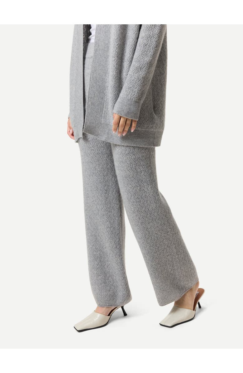 Gobi Cashmere Wide-Leg Ajour Knit Cashmere Pants, Alternate, color, High Rise