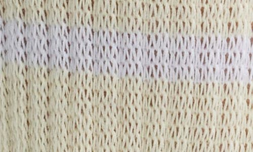 Stems Varsity Flower Crew Socks In Cream