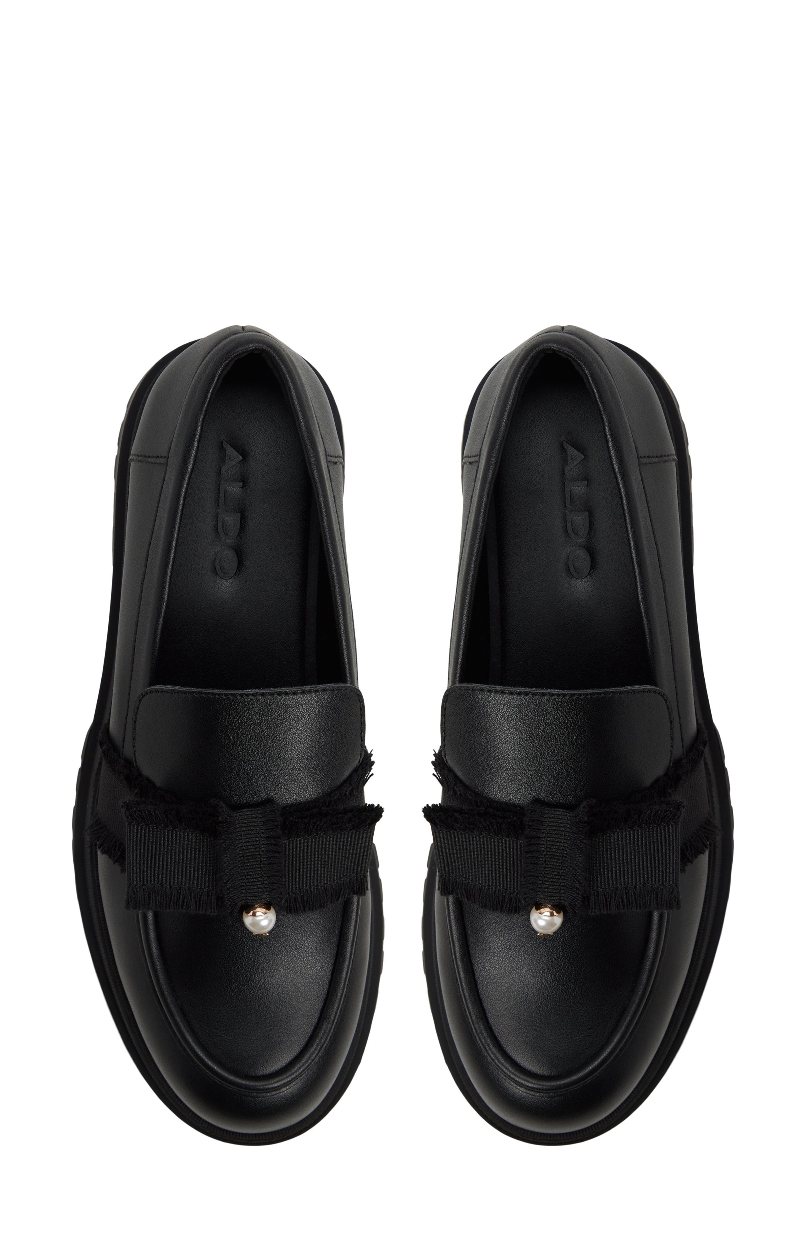 ALDO Theatric Platform Loafer, Alternate, color, Black