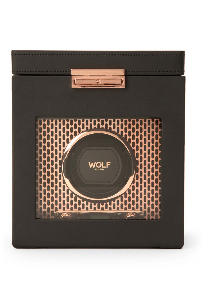 Axis Single Watch Winder with Storage, Main, color, COPPER