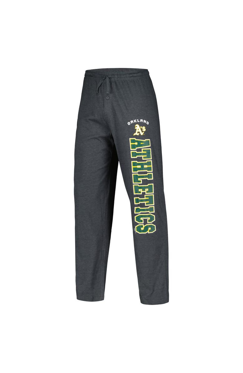CONCEPTS SPORT Men's Concepts Sport Charcoal/Green Oakland Athletics Meter T-Shirt & Pants Sleep Set, Alternate, color, Charcoal