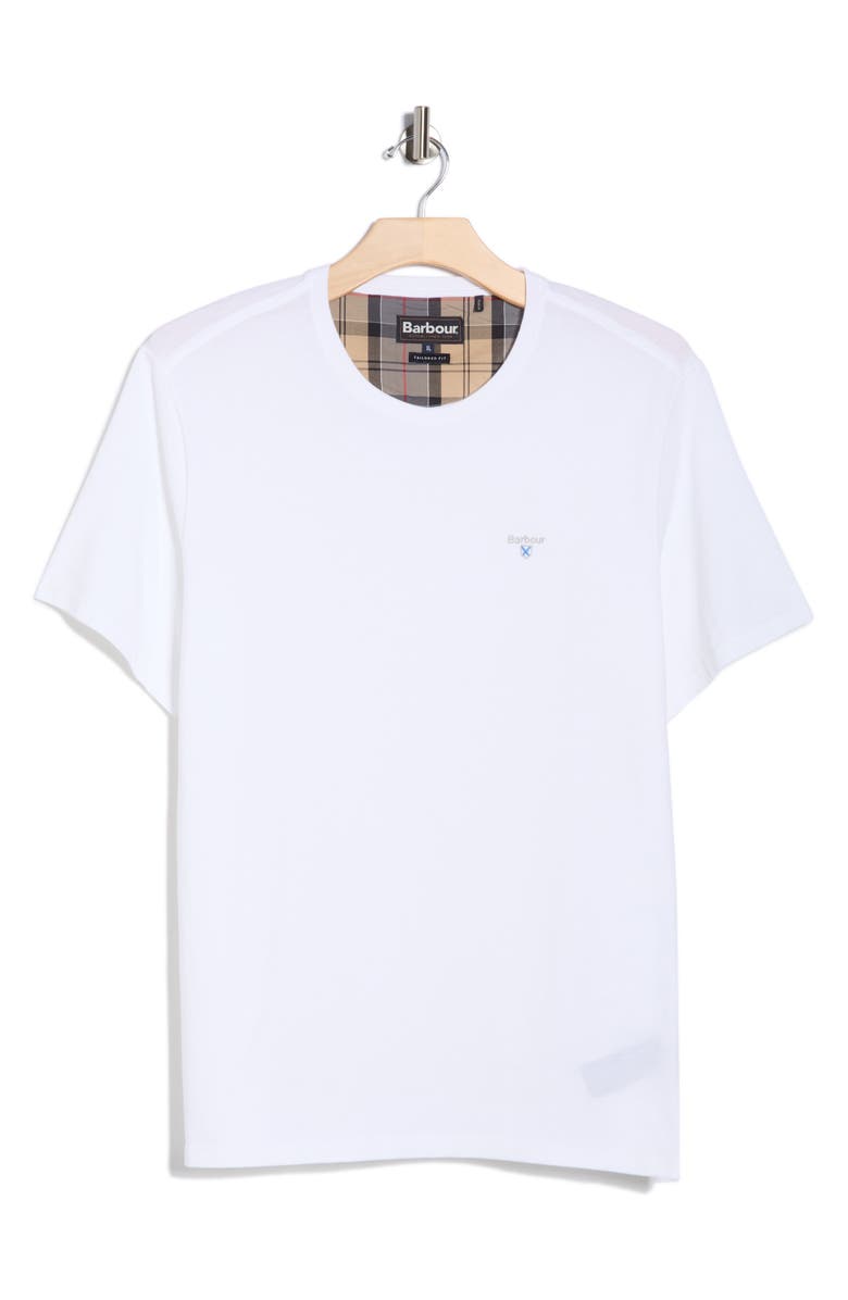 Barbour Tailored Fit Crewneck T-Shirt, Main, color, White