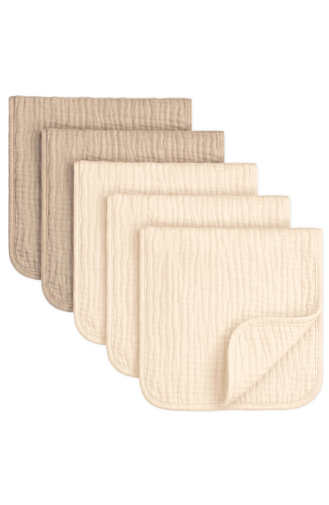 5-Pack Lyra Muslin Burp Cloths