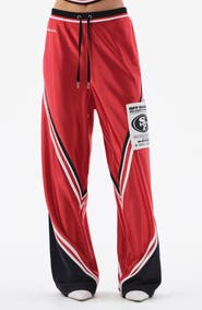 Off Season Shiny Tricot Chevron Track Pants