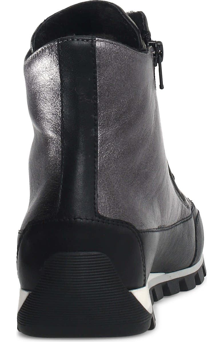 Candice Cooper Janis Genuine Shearling Sneaker, Alternate, color, Metallic Black