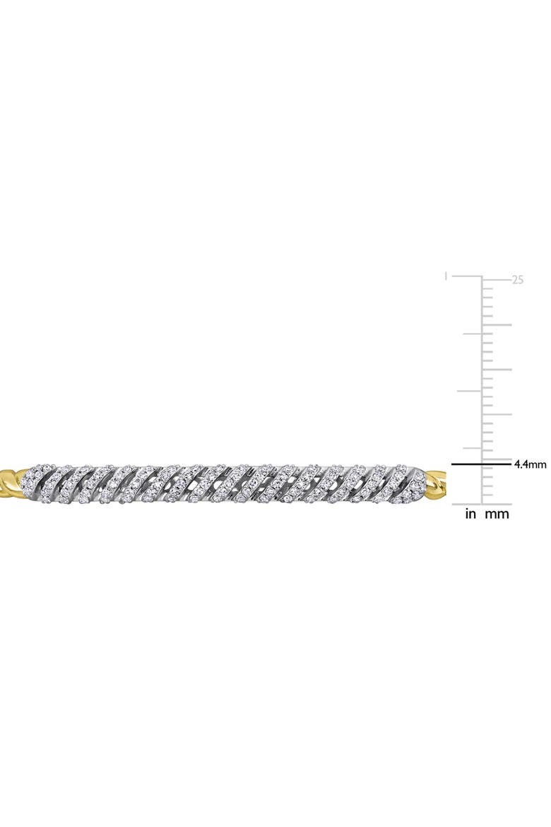 Diamond Bangle 14k White Yellow Gold, Alternate, color, 14k Gold