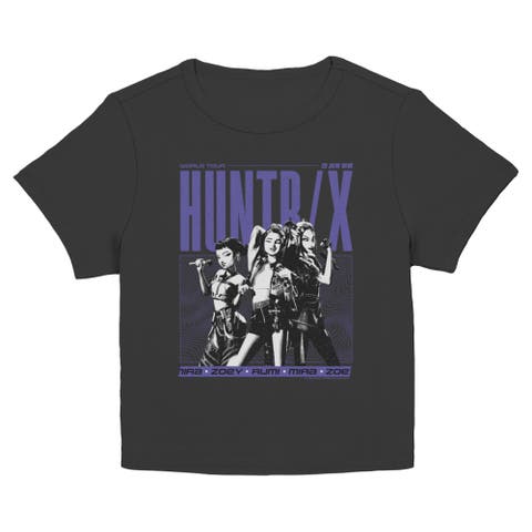 Junior's KPop Demon Hunters Huntrix World Tour Trio  Graphic T-Shirt
