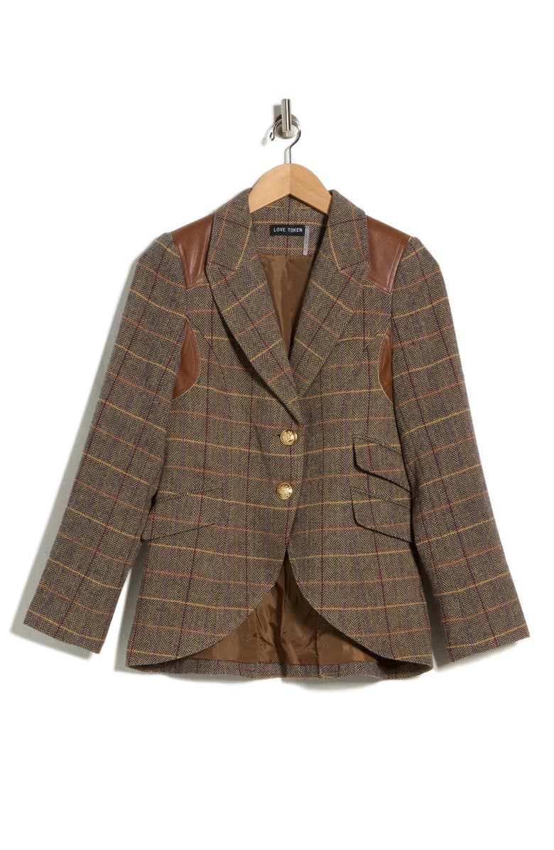 Love Token Piper Plaid Blazer, Alternate, color,
