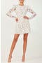 Christy Appliqué Long Sleeve Minidress