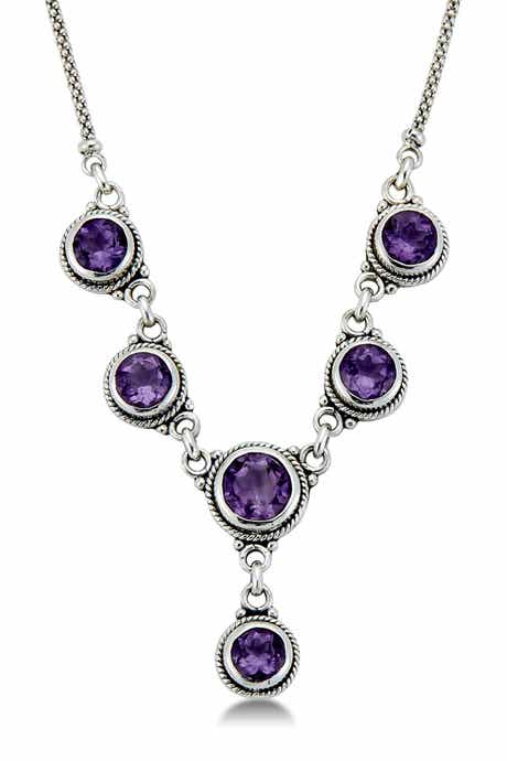 SAMUEL B. Amethyst Y-Necklace