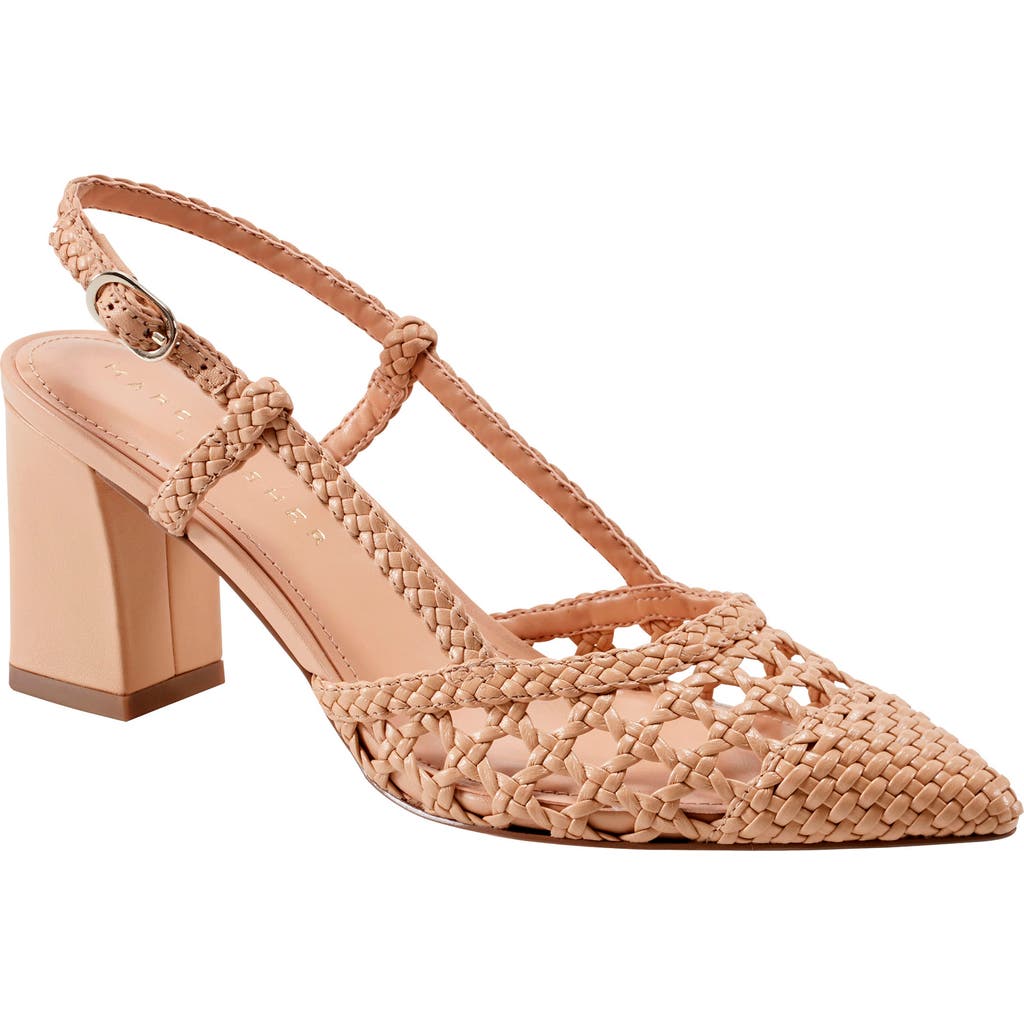 Marc Fisher Ltd Zunnie Slingback Pointed Toe Pump In Neutral