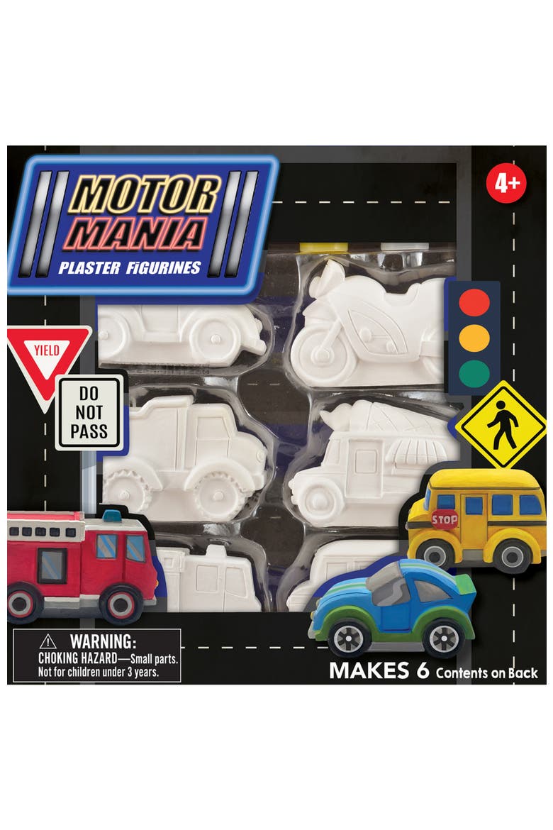 Motor Mania Plaster Figurine Paint Set, Main, color, Multicolor