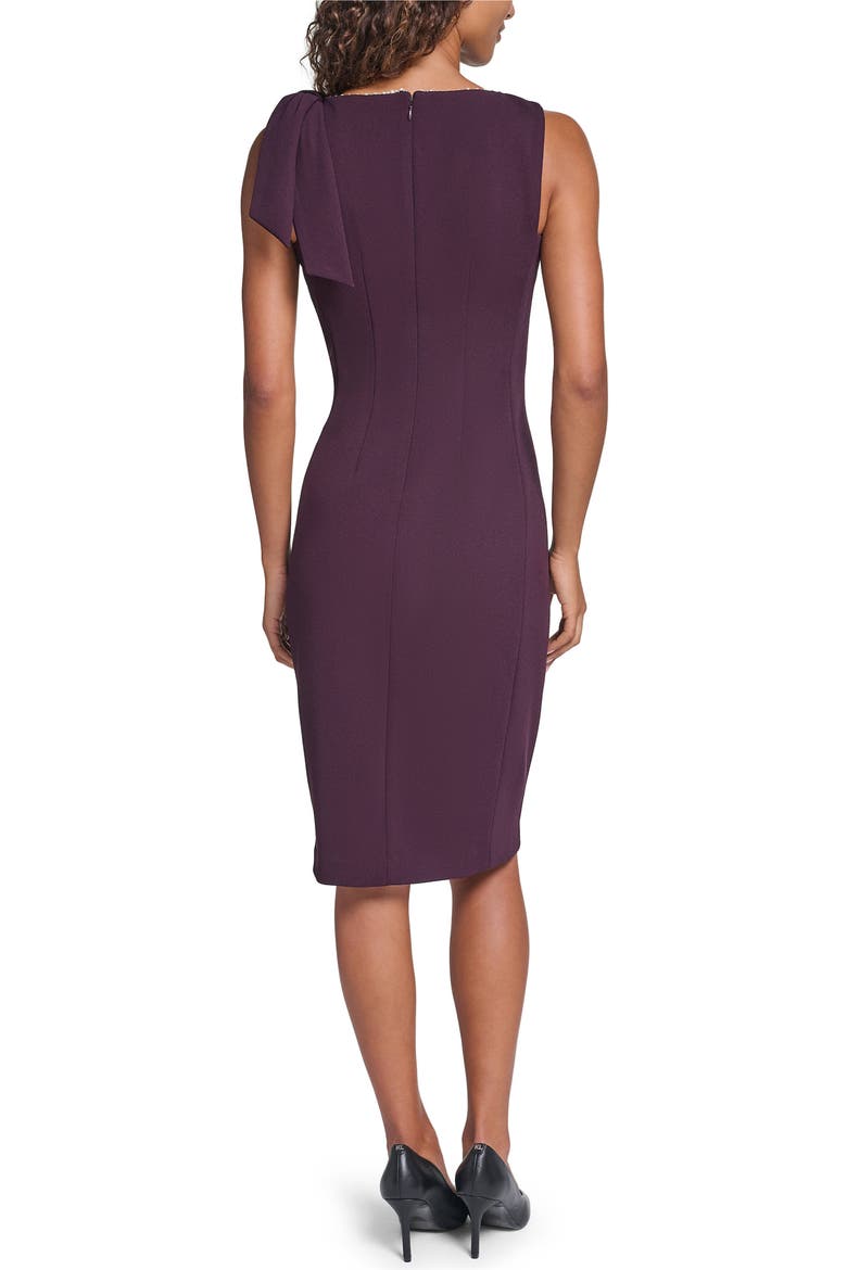 Scuba Sheath Midi Dress, Alternate, color, FIG