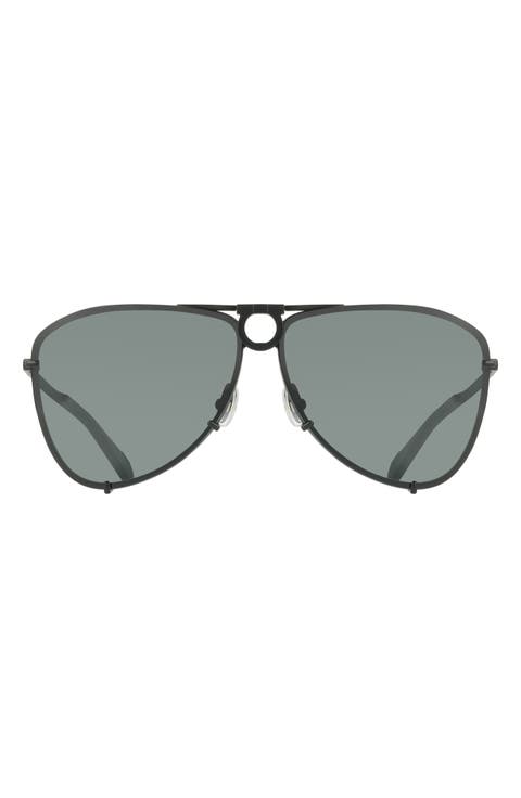 Gancini 66mm Gradient Oversize Aviator Sunglasses