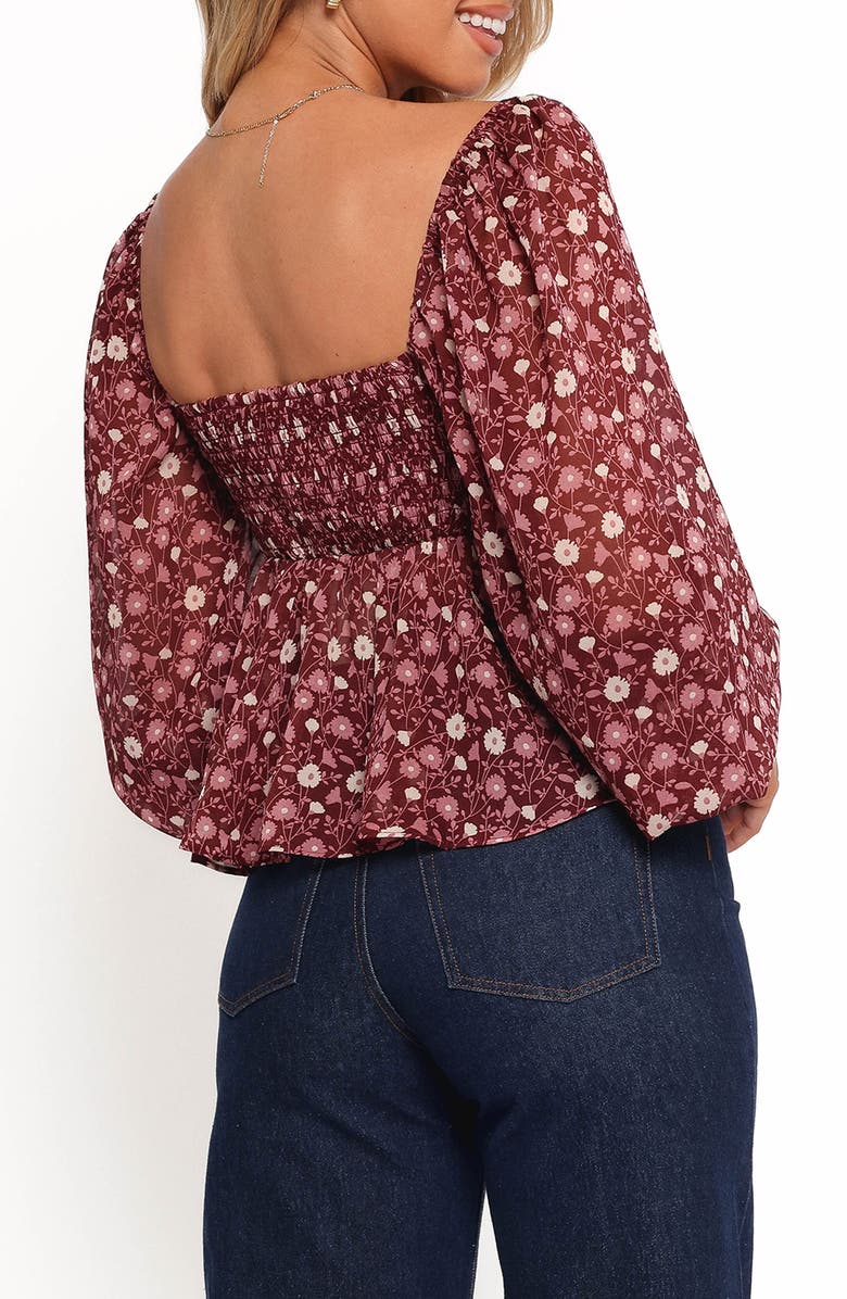 Petal & Pup Darrie Floral Top, Alternate, color, Burgundy Multi