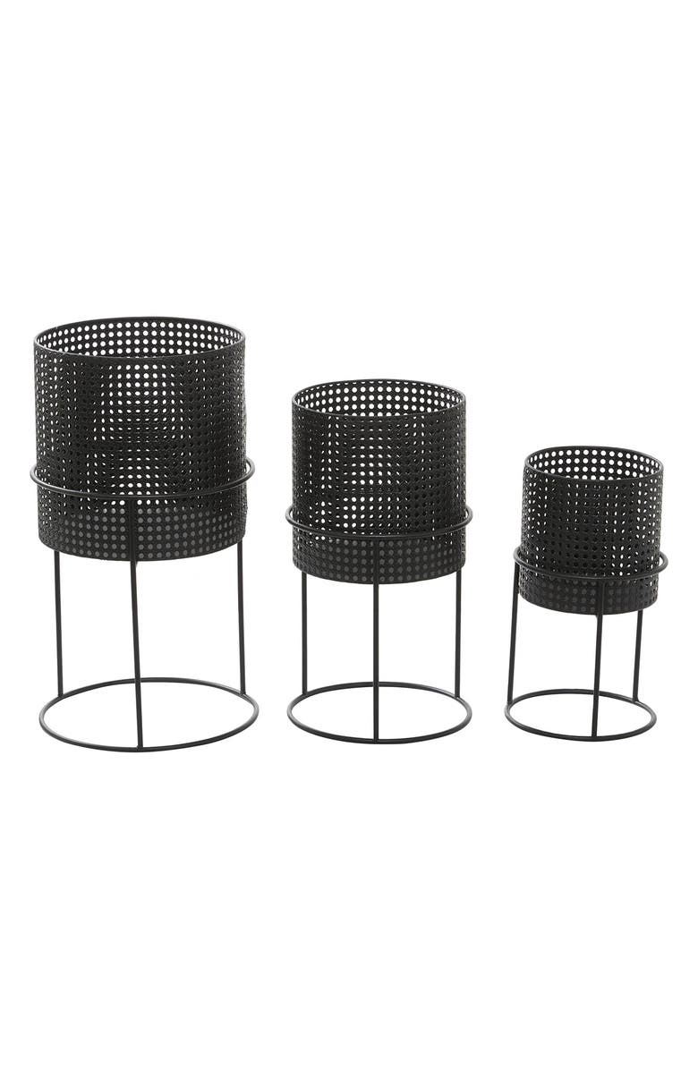 UMA Set of 3 Woven Planters, Alternate, color, Black