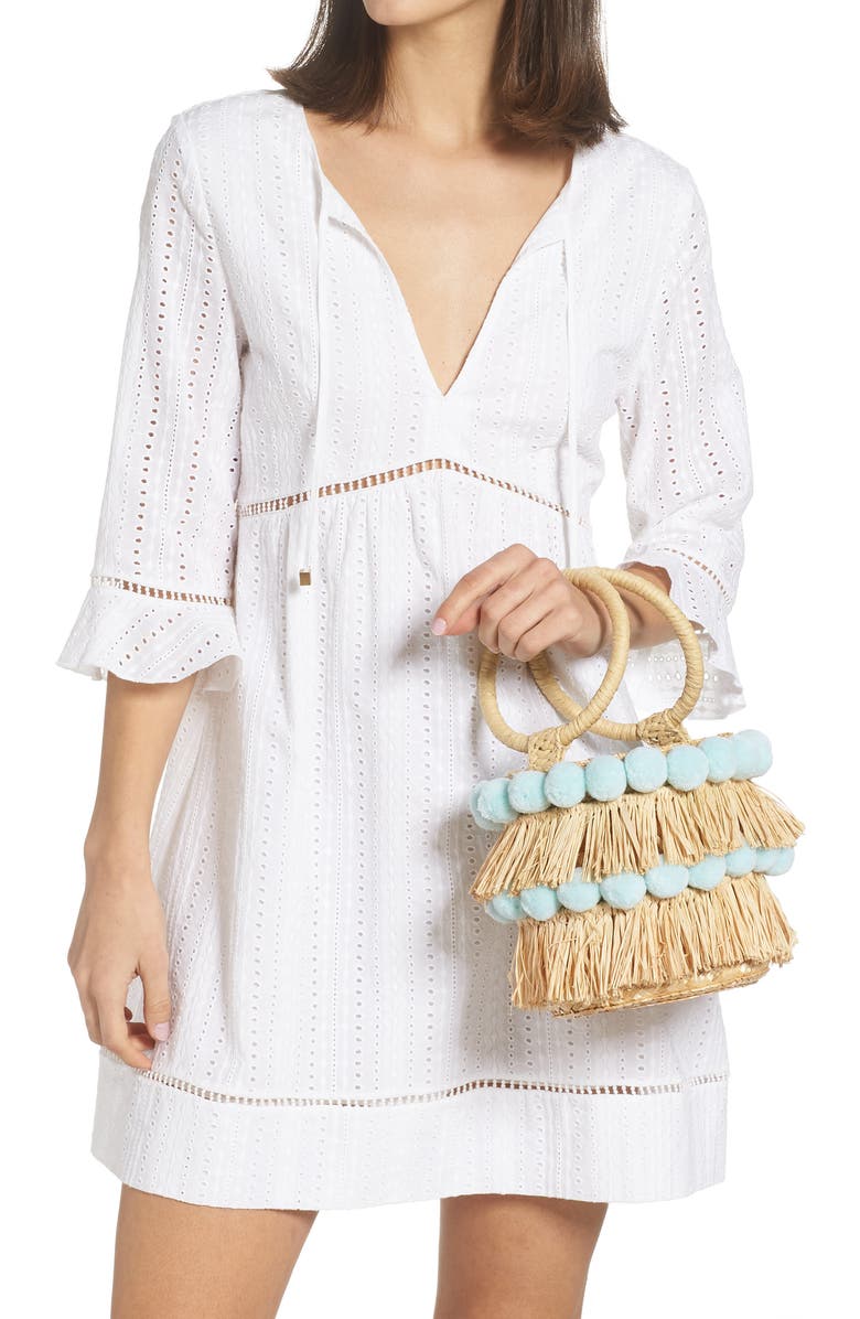 BTB Los Angeles Liv Round Bucket Bag with Bracelet Handles, Alternate, color,