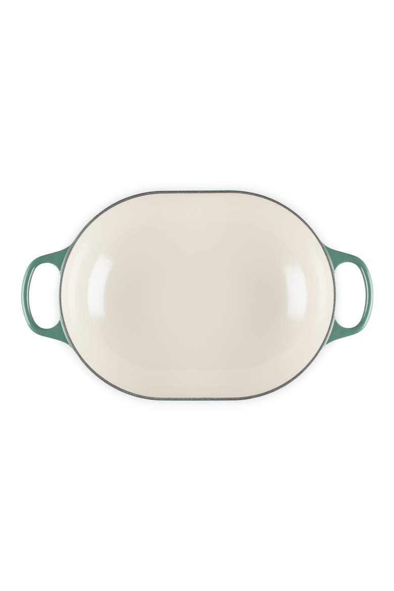 3.75-Quart Oval Enameled Cast Iron Casserole, Alternate, color, ARTICHAUT