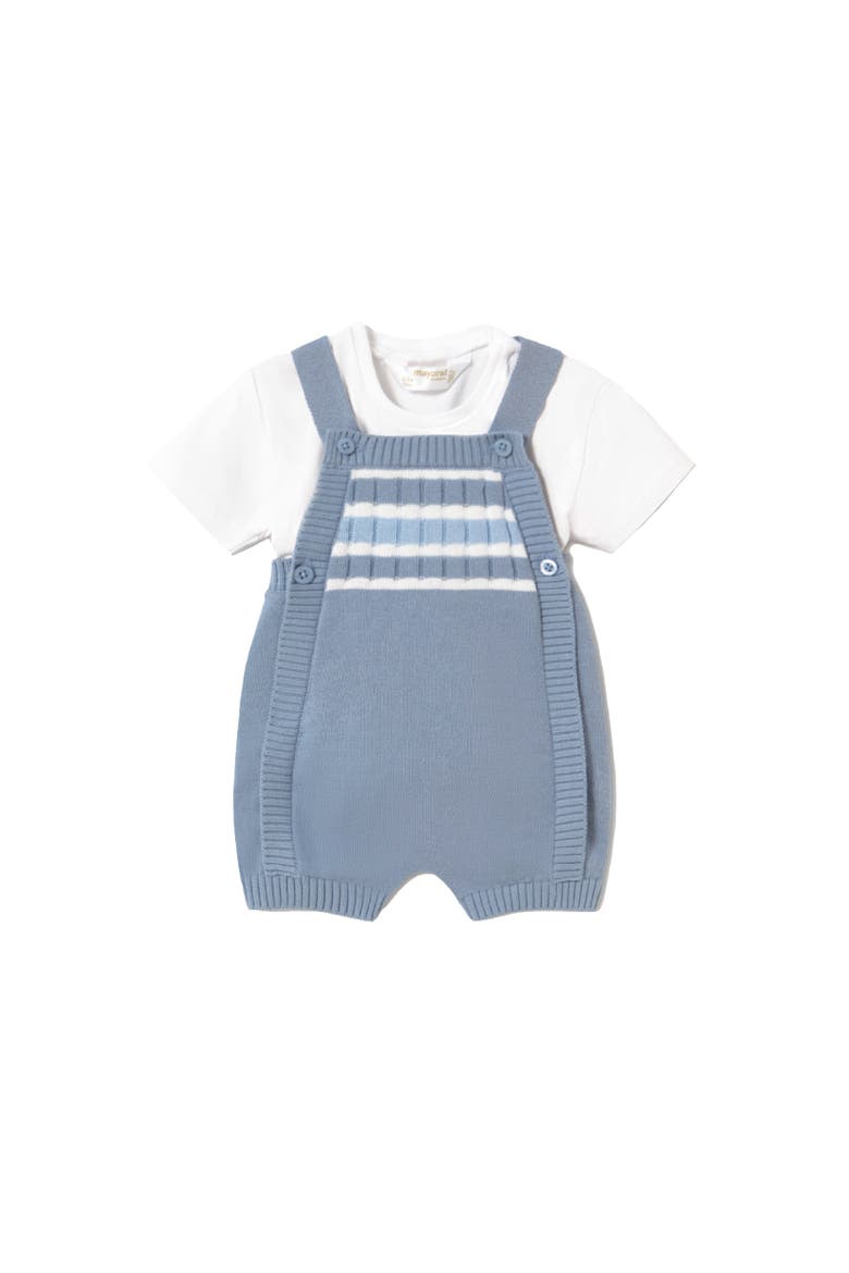 Knitted Romper with Straps, Main, color, Blue