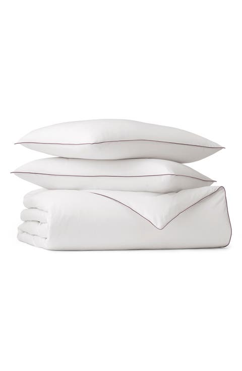 Signature Piped Edge Organic Cotton Duvet & Shams Set