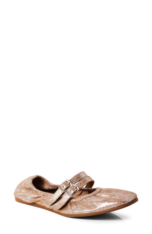 Shop Free People Gemini Ballet Flat In Champagne Metallic