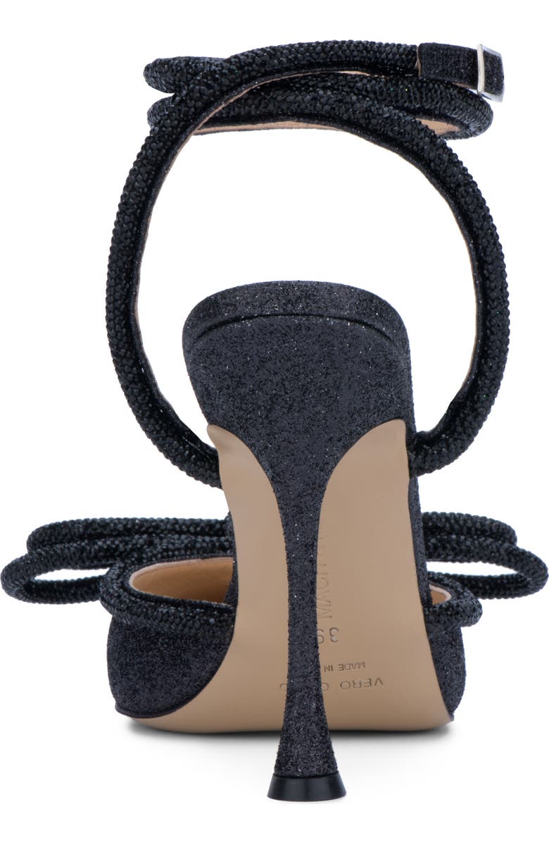 Mach & Mach Glitter Double Crystal Bow Pointed Toe Pump, Alternate, color,