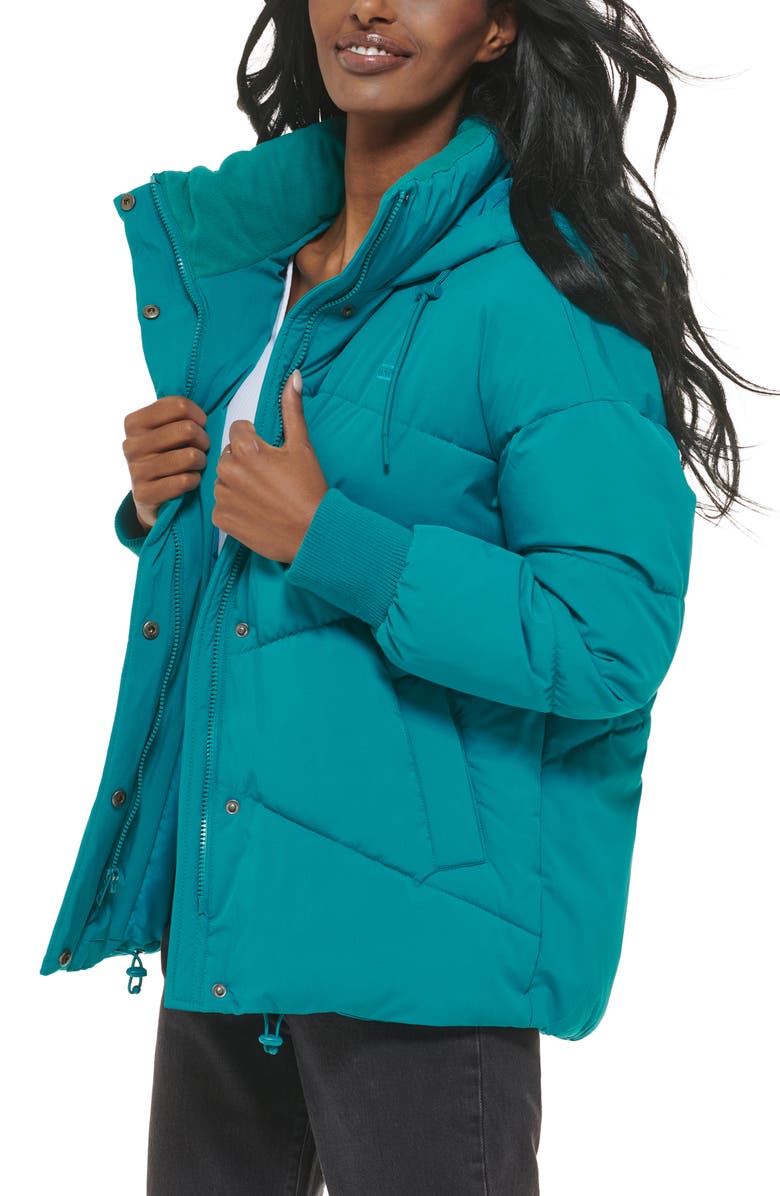 Levi's Quilted Puffer Jacket, Alternate, color, Teal