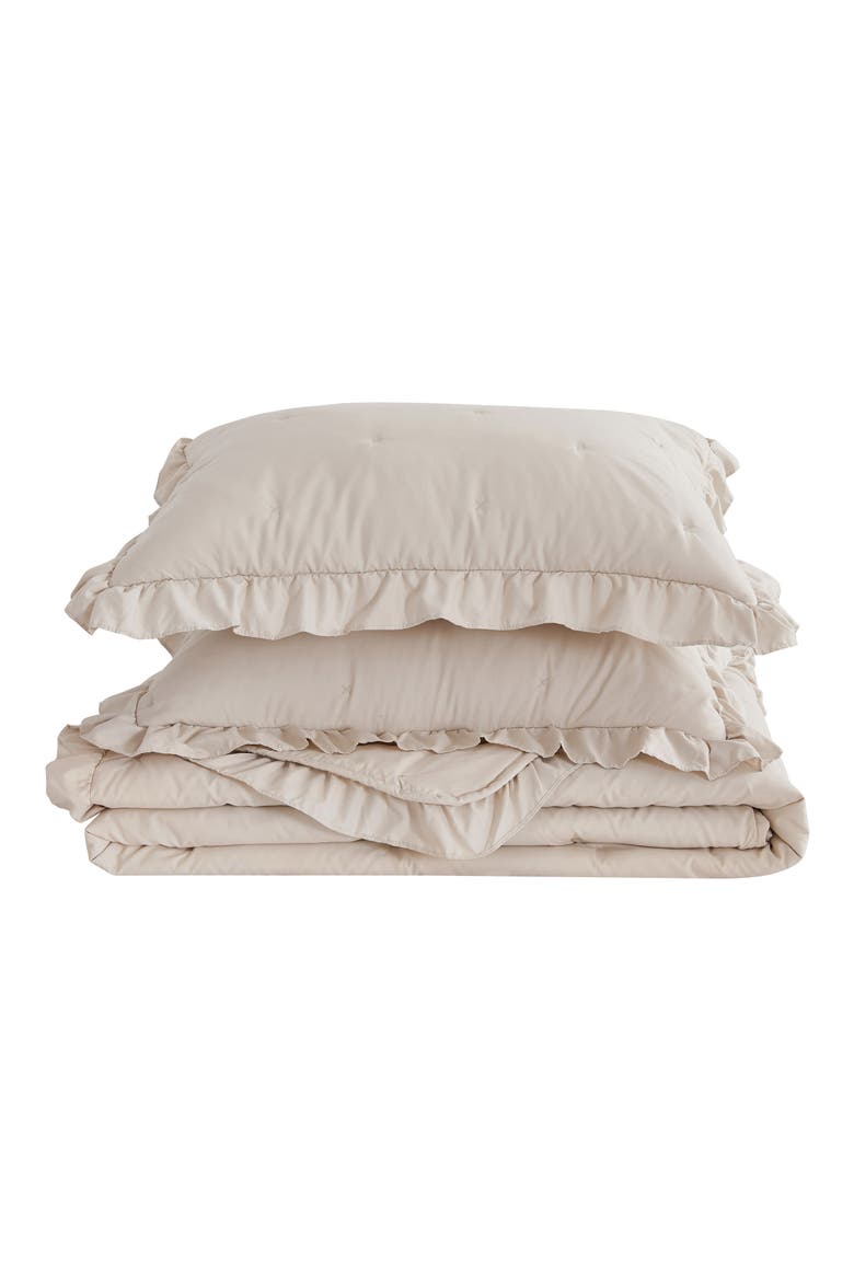 Ruffle Quilt Set, Main, color, BONE