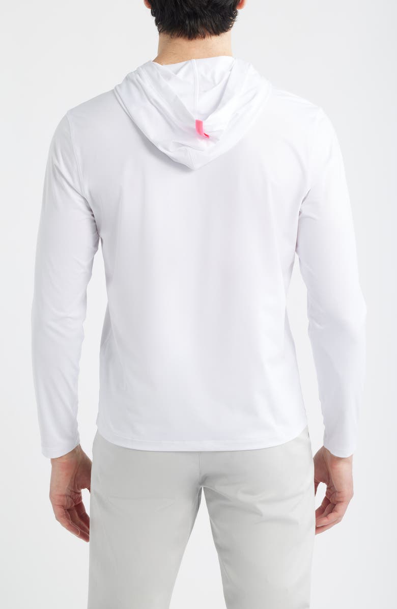G/FORE Mélange Ice Stretch Nylon Hoodie, Alternate, color, Snow Melange