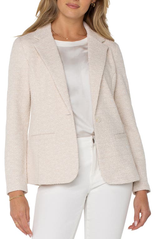 Liverpool Los Angeles Fitted Bouclé Blazer In Bone Boucle Knit