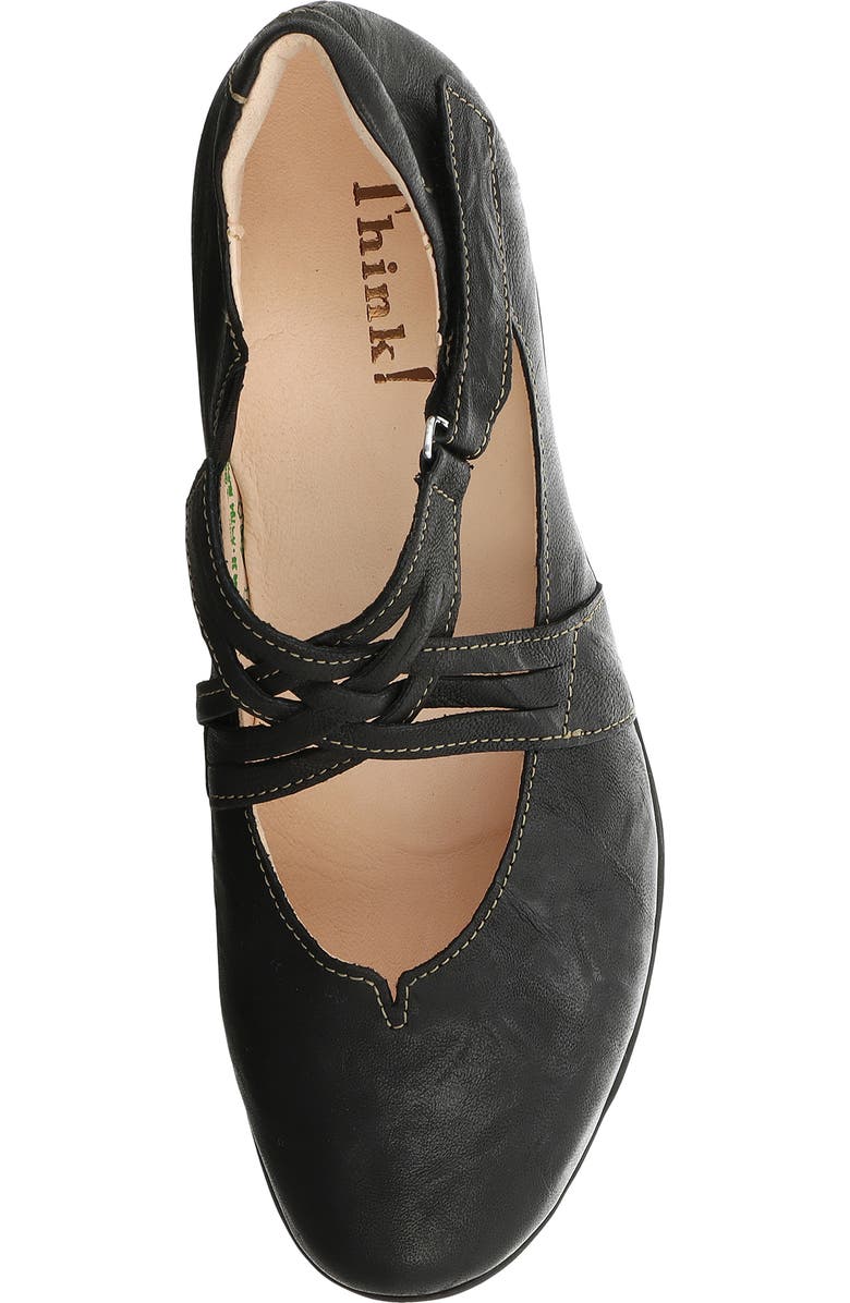 Think! Chilli Cross Strap Ballet Flat, Alternate, color, Black