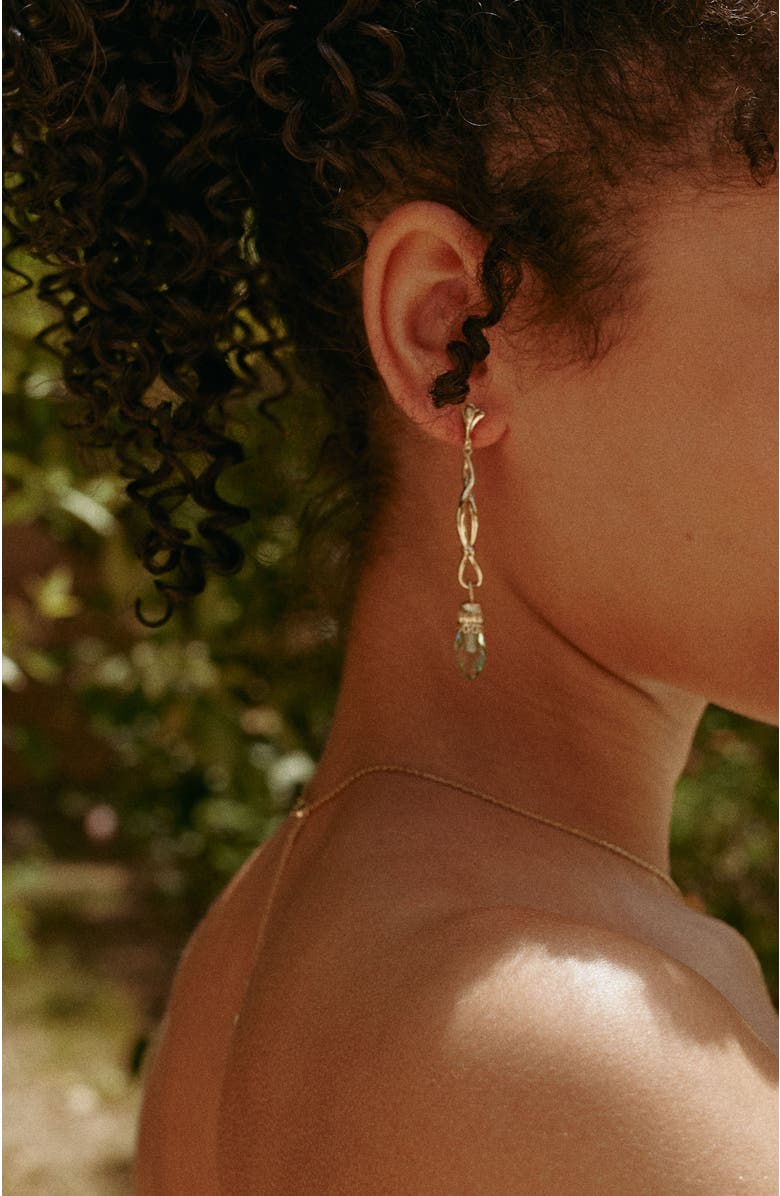 RC RETRO CHIC Nut Fairy Dangle Earrings, Alternate, color, Green & Gold