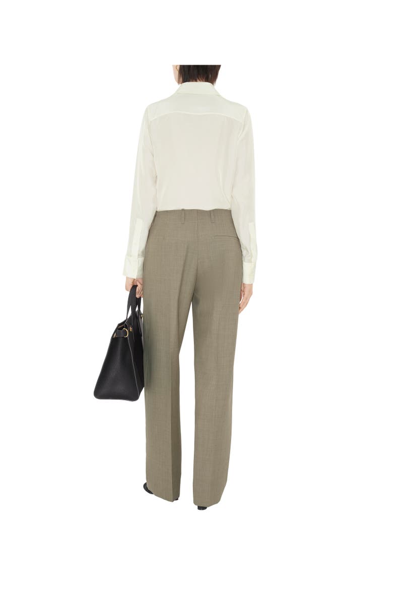 Burberry Wool Tailored Trousers, Alternate, color, Olive Drab