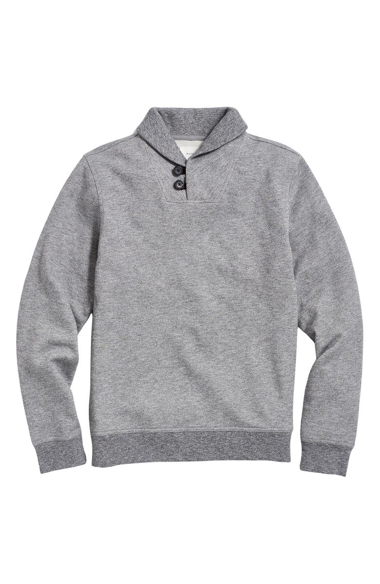 Billy Reid Mouline Shawl Collar Cotton Pullover, Main, color, 