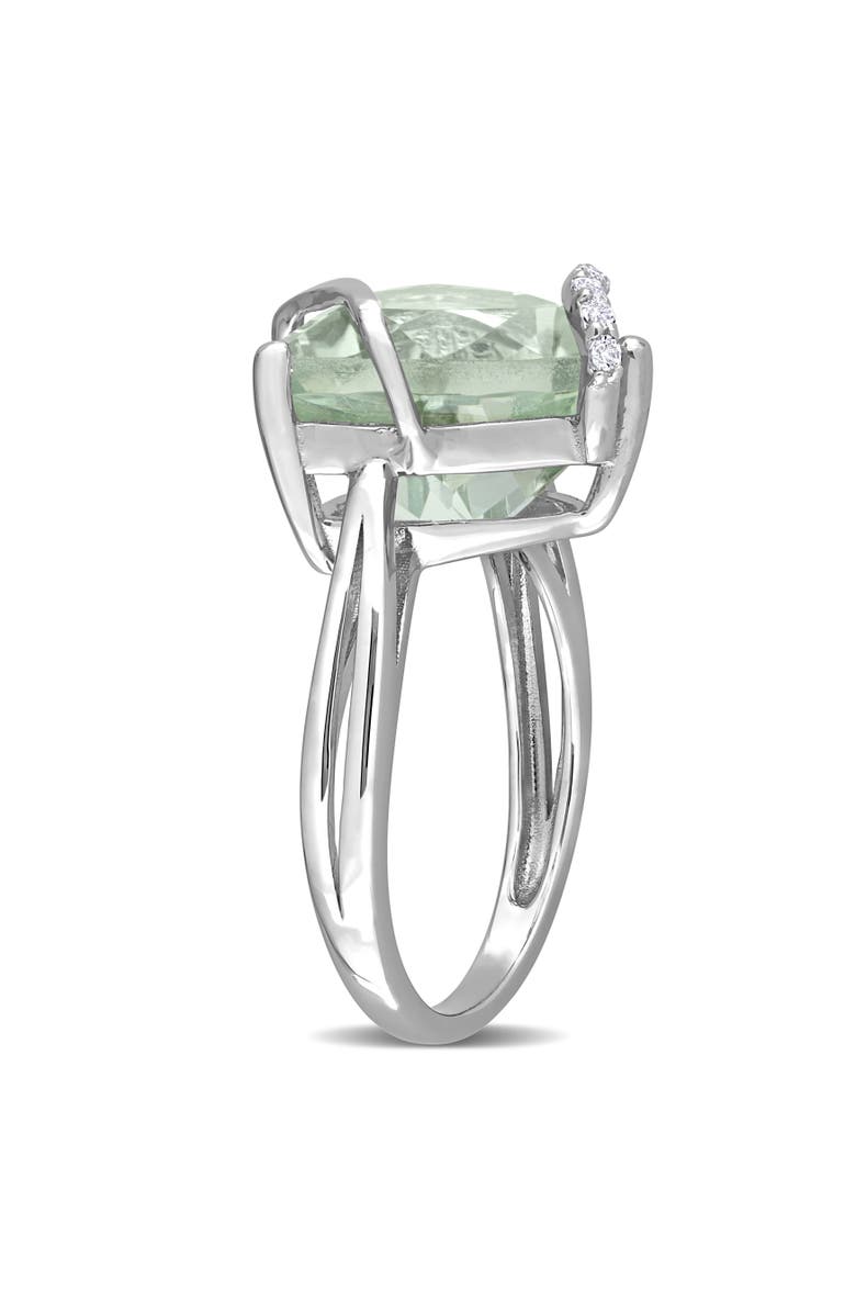 Julianna B. Gemstones & White Topaz Trilliant Ring, Alternate, color, Green Quartz
