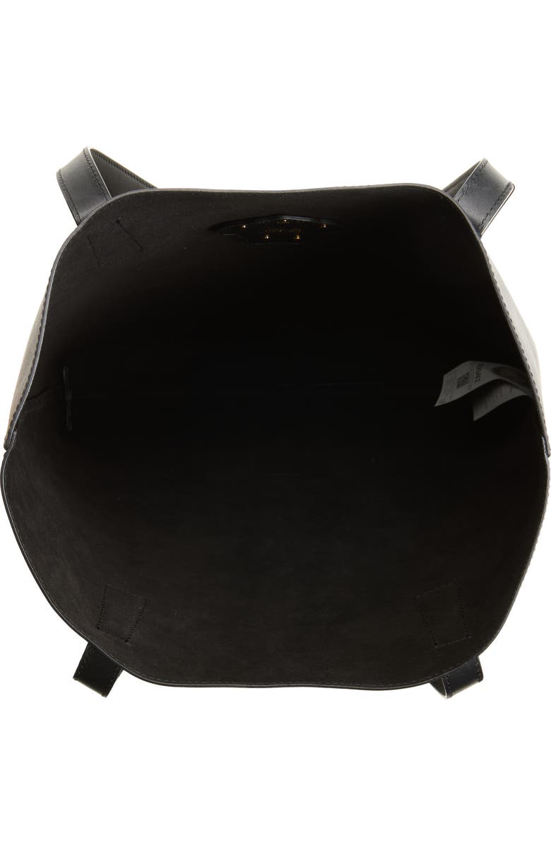 Versace Medusa Leather Tote Bag, Alternate, color, Black-Versace Gold