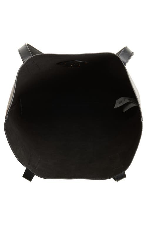 Versace Medusa Leather Tote Bag In Black- Gold