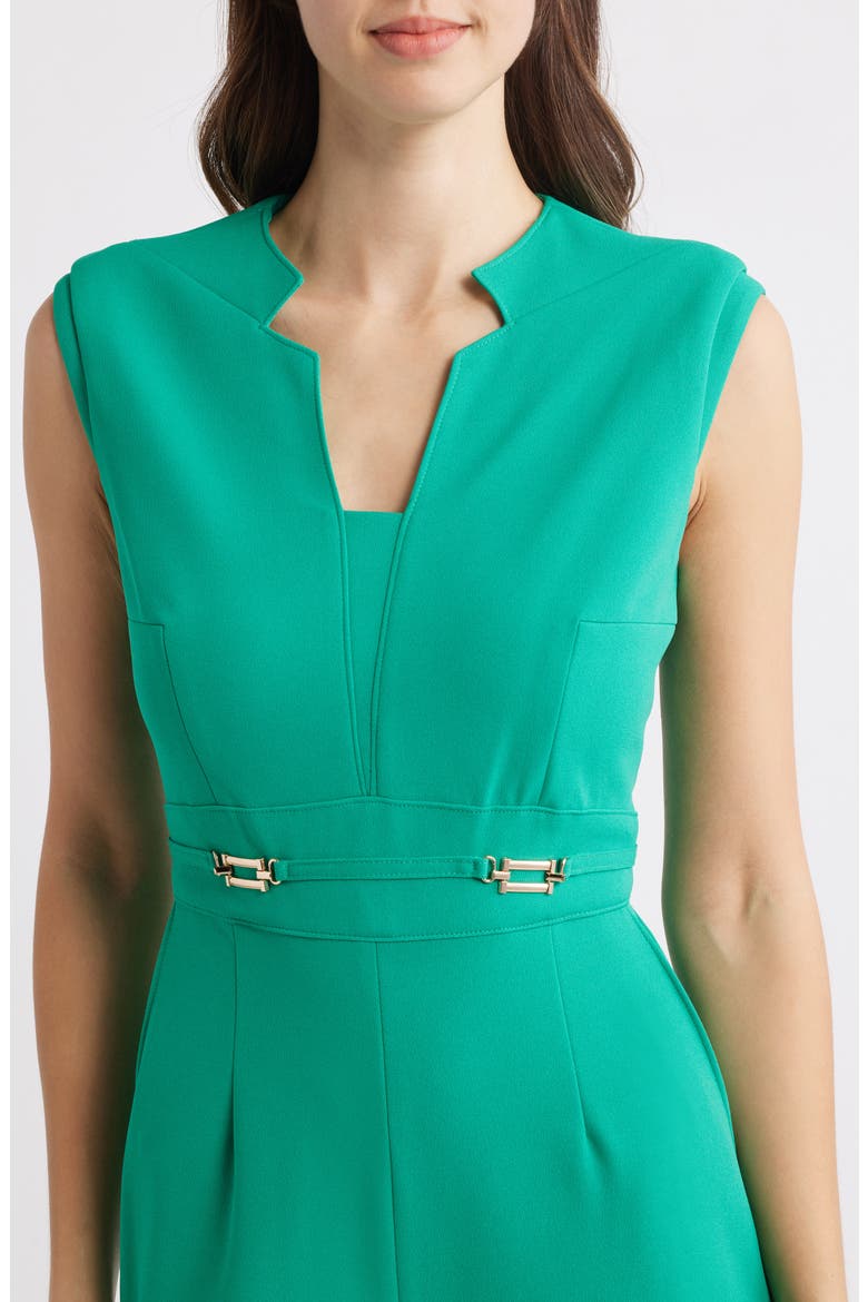Notched Neck Sleeveless Jumpsuit, Alternate, color, JADE