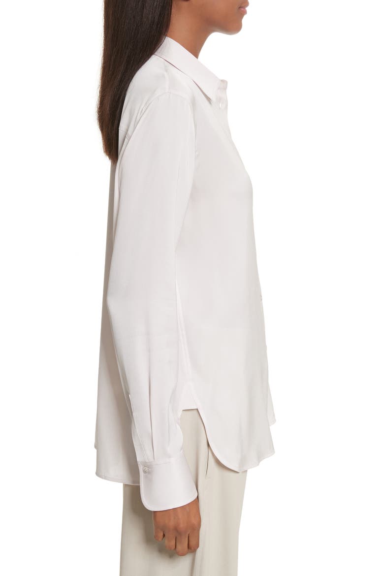 Slim Silk Blouse, Alternate, color, HYACINTH